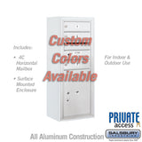 Surface Mounted 4C Horizontal Mailbox Unit - 10 Door High - Front Loading - Private Access