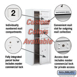 Surface Mounted 4C Horizontal Mailbox Unit - 10 Door High - Front Loading - Private Access