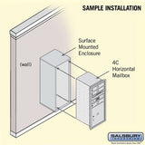 10 Door High Surface Mounted 4C Horizontal Mailbox with Parcel Locker in Bronze
