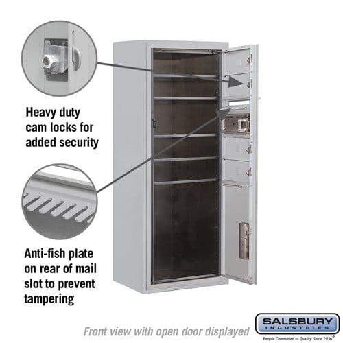 10-Door Surface Mounted Mailbox with Parcel Locker for Private Access