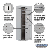 10-Door Surface Mounted 4C Horizontal Mailbox with Parcel Locker