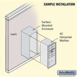 10-Door Surface Mounted 4C Horizontal Mailbox with Parcel Locker