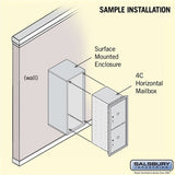 10 Door High Surface Mounted 4C Horizontal Parcel Locker with Private Access