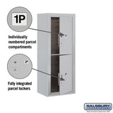10-Door Surface Mounted Parcel Locker with 2 Parcel Lockers, Aluminum, USPS Access