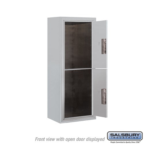 10-Door Surface Mounted Parcel Locker with 2 Parcel Lockers, Aluminum, USPS Access