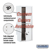 10-Door High Surface Mounted 4C Horizontal Mailbox with Parcel Locker in Black