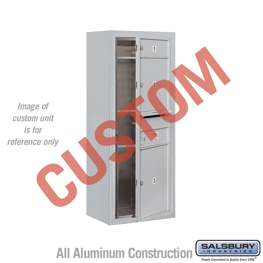 Surface Mounted 4C Horizontal Mailbox Unit - 10 Door High - Aluminum - Front Loading - USPS Access