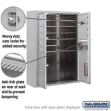 11 Door High Surface Mounted 4C Horizontal Mailbox with Parcel Lockers
