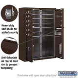 11-Door High Surface Mounted 4C Horizontal Mailbox with Parcel Lockers in Bronze