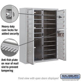 11 Door High Surface Mounted 4C Horizontal Mailbox with Parcel Locker in Aluminum