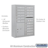 11 Door High Surface Mounted 4C Horizontal Mailbox with Parcel Locker and USPS Access