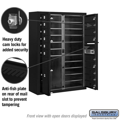 11 Door High Surface Mounted Mailbox with Parcel Locker and USPS Access
