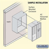 11 Door High Surface Mounted Mailbox with Parcel Locker in Bronze