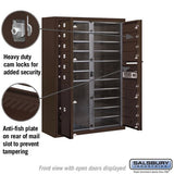 11 Door High Surface Mounted 4C Horizontal Mailbox with Parcel Locker in Bronze