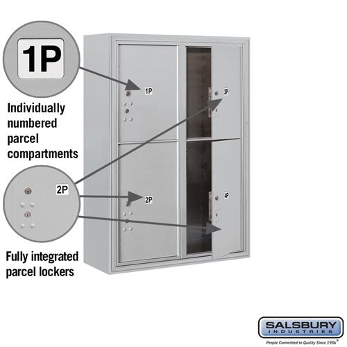 11 Door High Surface Mounted Parcel Locker with USPS Access