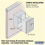 Surface Mounted Enclosure for Double Column Mailbox - Black