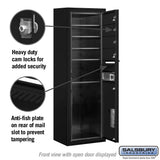 11-Door High Surface Mounted Mailbox with Parcel Locker in Black