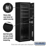 11-Door High Surface Mounted 4C Horizontal Mailbox with Parcel Locker in Black