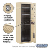 11 Door High Surface Mounted 4C Horizontal Mailbox with Parcel Locker in Sandstone