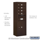 11-Door Surface Mounted Bronze Mailbox with Parcel Locker