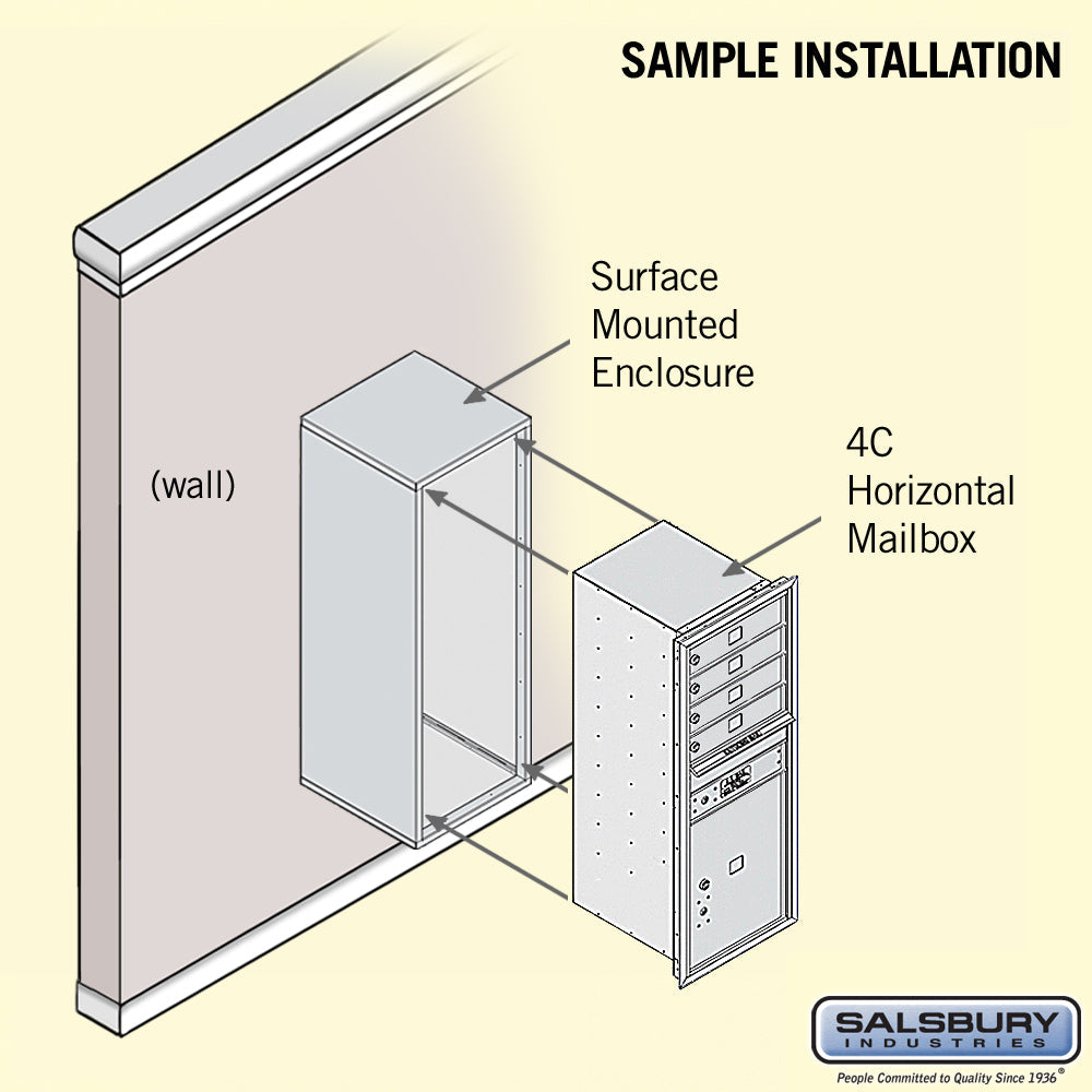 11-Door Surface Mounted Bronze Mailbox with Parcel Locker