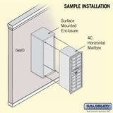 11 Door High Surface Mounted 4C Horizontal Mailbox with Private Access