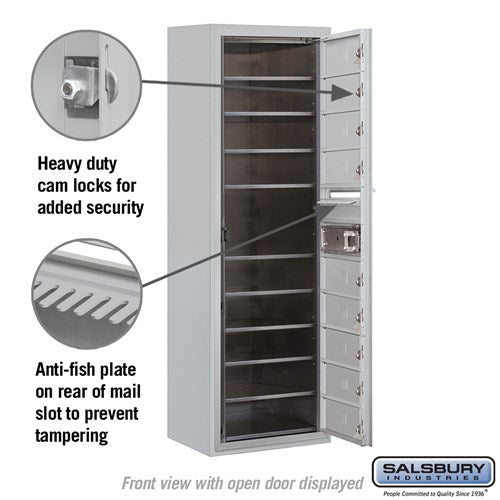 11-Door High Surface Mounted 4C Horizontal Mailbox with USPS Access