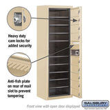 11 Door High Surface Mounted 4C Horizontal Mailbox with 9 Doors in Sandstone for Private Access