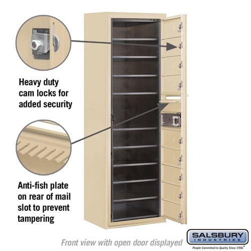 11 Door High Surface Mounted 4C Horizontal Mailbox with USPS Access