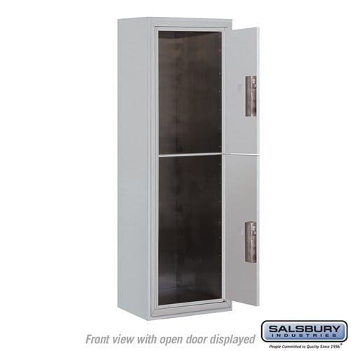 11-Door High Surface Mounted Parcel Locker with 2 Parcel Lockers in Aluminum for Private Access