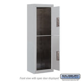 11 Door High Surface Mounted Parcel Locker with 2 Parcel Lockers in Aluminum