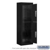 11 Door High Surface Mounted Parcel Locker with 4 Parcel Lockers in Black with USPS Access
