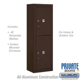 11-Door High Surface Mounted Parcel Locker with 2 Parcel Lockers in Bronze
