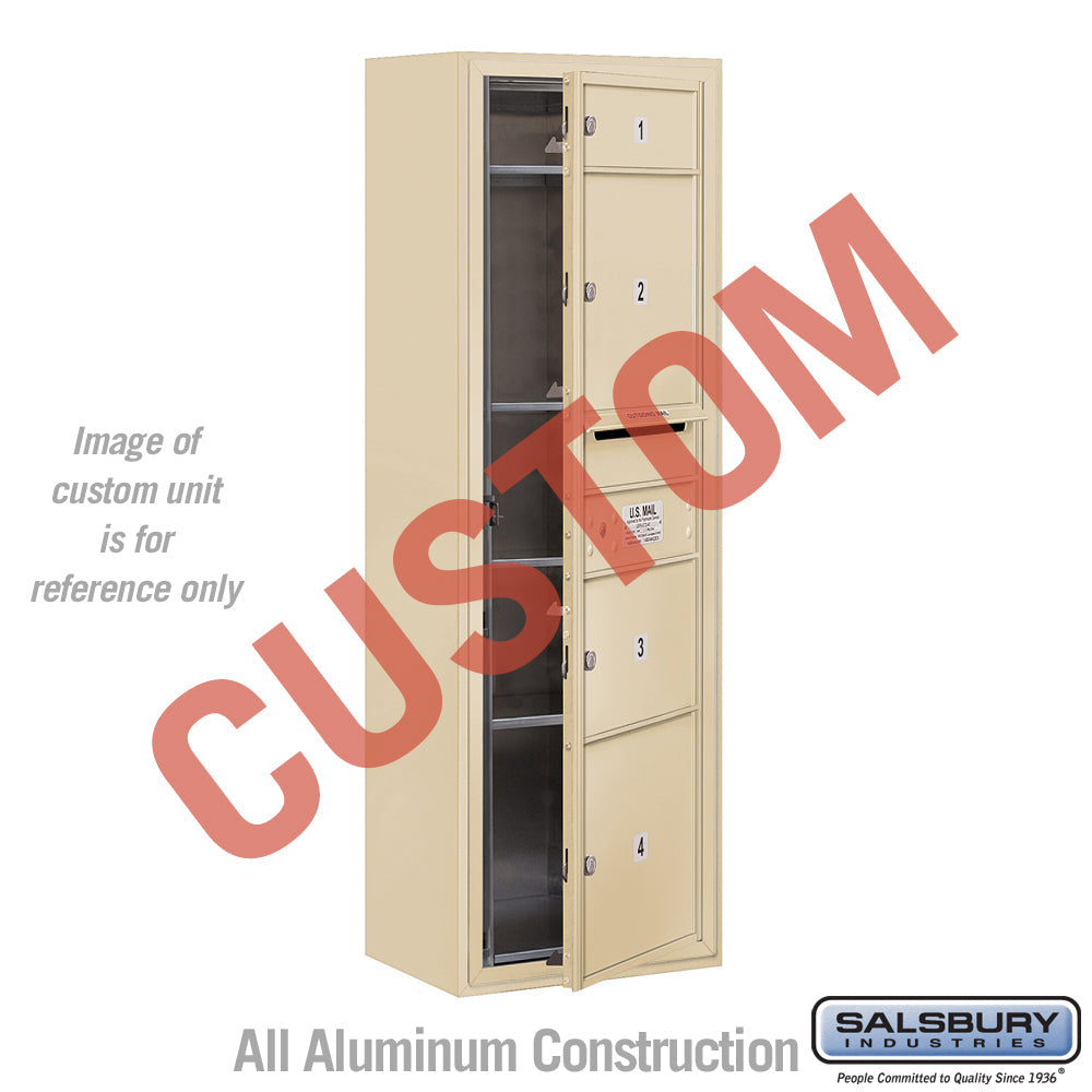 Surface Mounted 4C Horizontal Mailbox Unit - 11 Door High - Sandstone - USPS Access