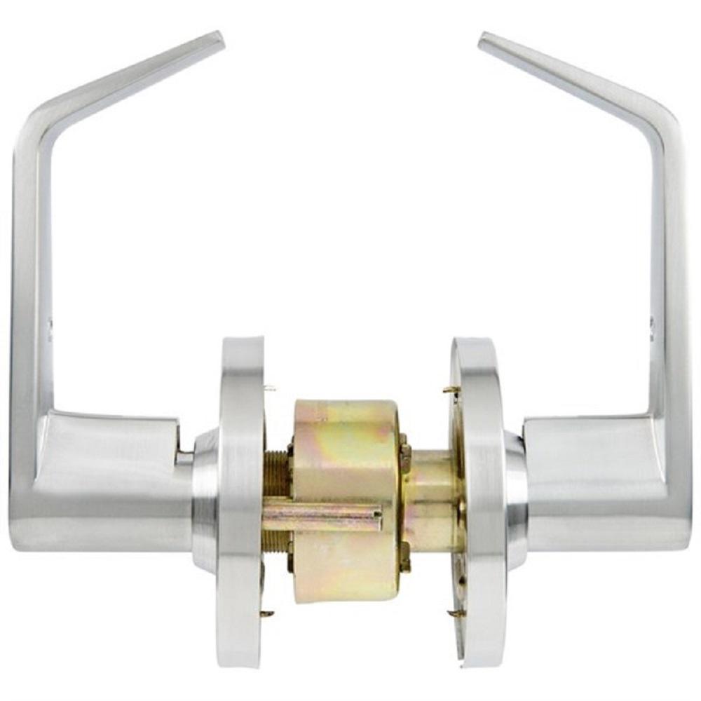 Commercial 2-3/4 in. Satin Chrome Heavy Duty Storeroom Door Lever - Super Arbor