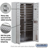 Maximum Height Surface Mounted 4C Horizontal Mailbox with 15 Doors and 3 Parcel Lockers
