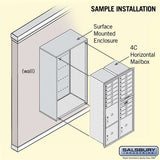 Maximum Height Surface Mounted Parcel Locker with 8 Compartments in Black