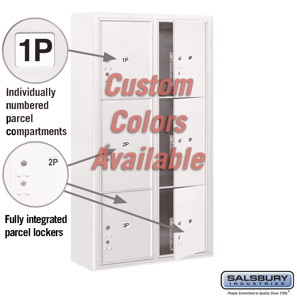 Surface Mounted 4C Horizontal Mailbox Unit with Parcel Lockers