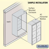 Surface Mounted 4C Horizontal Mailbox Unit with Parcel Lockers