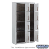 Salsbury 3800 Horizontal Series 8-Parcel Locker Surface Mount Mailbox, 4C Front-Loading