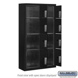 Maximum Height Surface Mounted Parcel Locker with 8 Compartments in Black