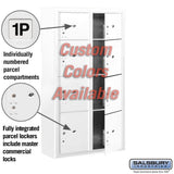 Surface Mounted 4C Horizontal Mailbox Unit with Parcel Lockers and Private Access