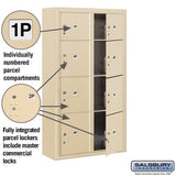 Maximum Height Surface Mounted 4C Horizontal Parcel Locker with 8 Compartments in Sandstone