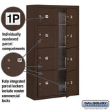 Maximum Height Surface Mounted 4C Horizontal Parcel Locker with 8 Compartments in Bronze