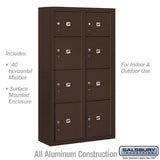 Salsbury Industries 3700 Horizontal Series 8-Parcel Locker Recessed Mount Mailbox