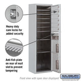 6 Door High Surface Mounted 4C Horizontal Mailbox with Parcel Locker in Aluminum