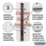Surface Mounted 4C Horizontal Mailbox Unit with Customizable Options