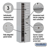 Maximum Height Surface Mounted 4C Horizontal Mailbox with Parcel Lockers
