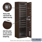 Maximum Height Surface Mounted 4C Horizontal Parcel Locker with 8 Compartments in Bronze