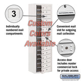 Surface Mounted 4C Horizontal Mailbox Unit with 14 MB1 Doors, Custom Color, Front Loading, Private Access